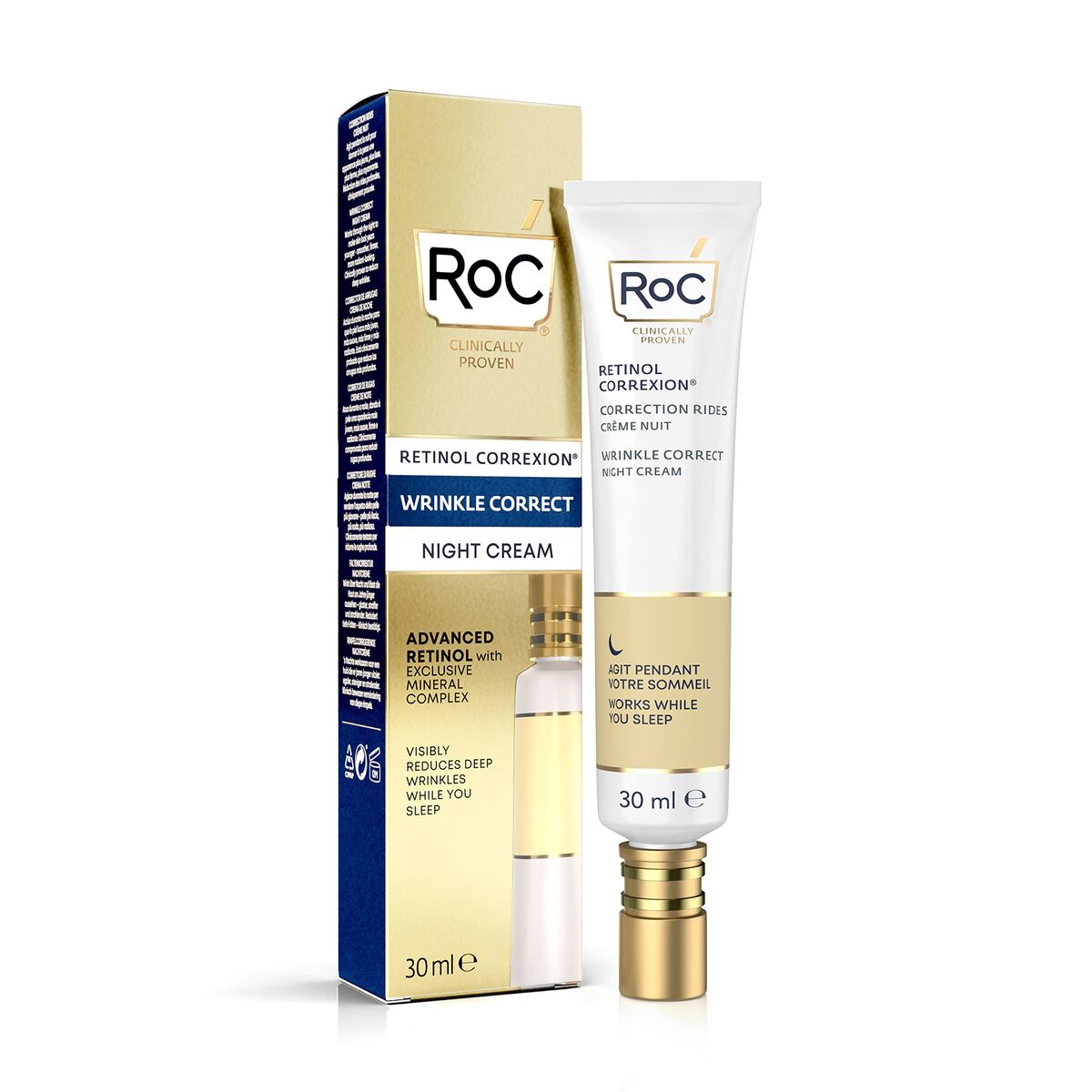 Anti-Ageing Night Cream Roc Wrinkle Correct 30 ml